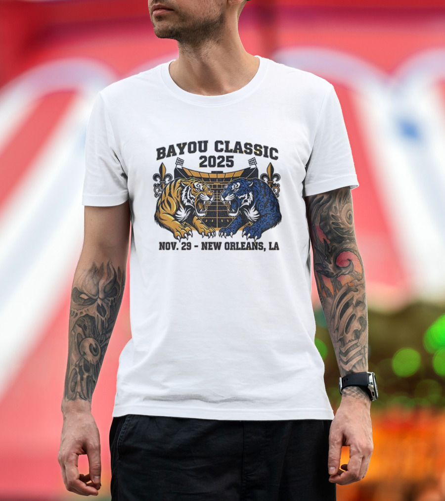 Bayou Classic 2025 Nov 29 New Orleans LA Grambling Vs Southern Rivalry HBCU Football T-Shirt