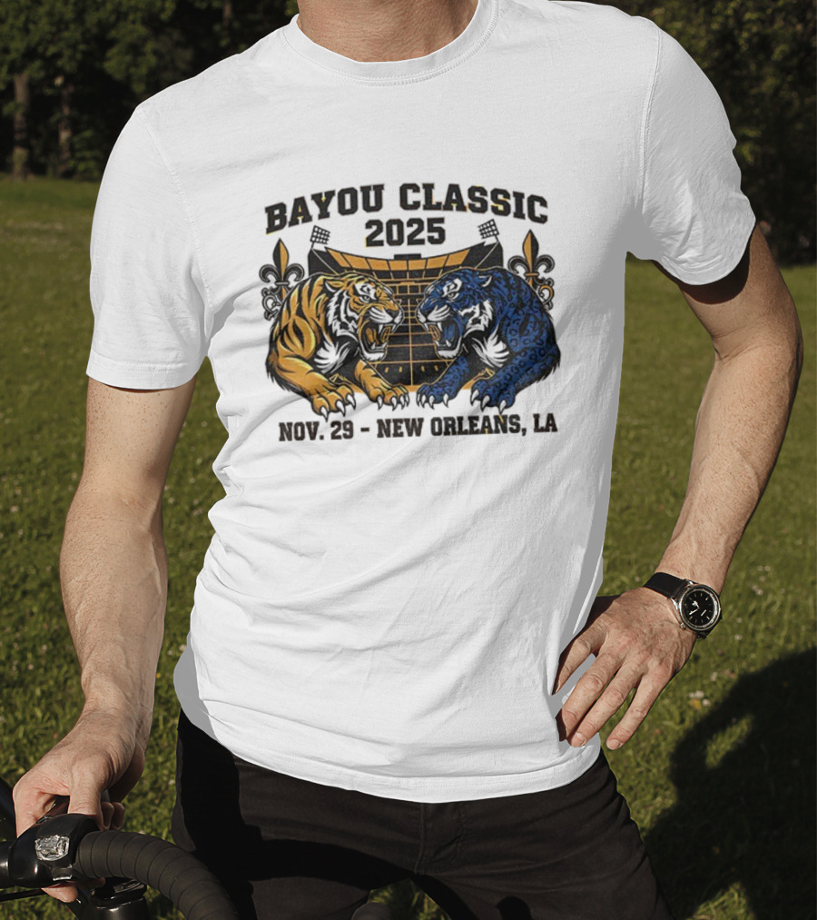 Bayou Classic 2025 Nov 29 New Orleans LA Grambling Vs Southern Rivalry HBCU Football T-Shirt