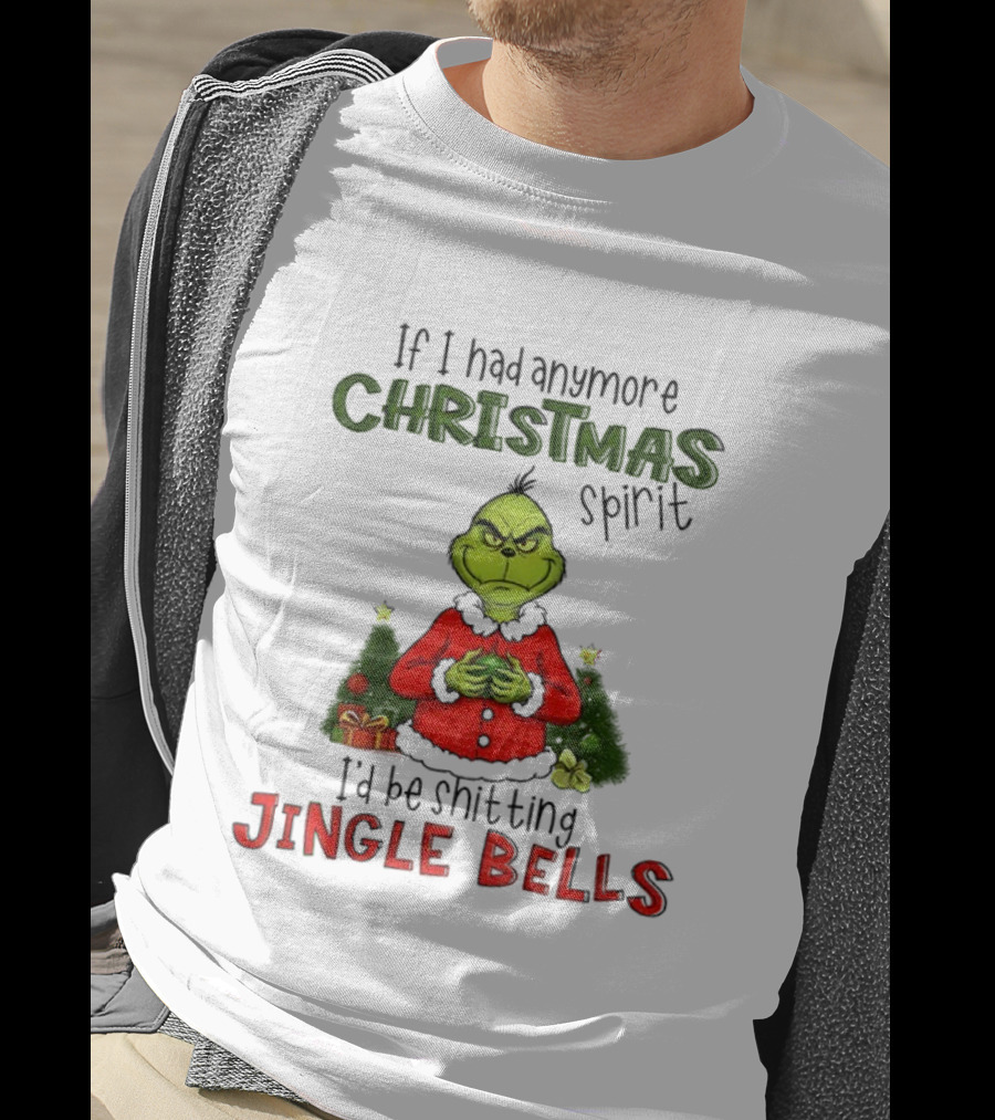 Grinch Christmas Spirit Jingle Bells Holiday Humor T-Shirt
