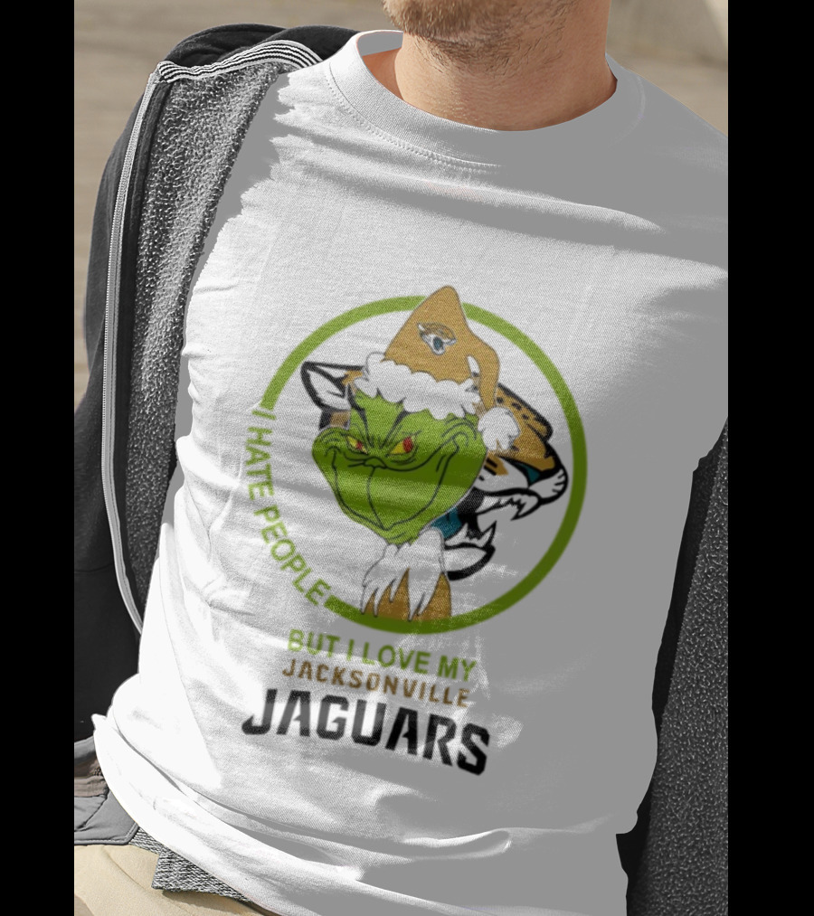 Jacksonville Jaguars Grinch I Hate People But I Love My Jacksonville Jaguars T-Shirt