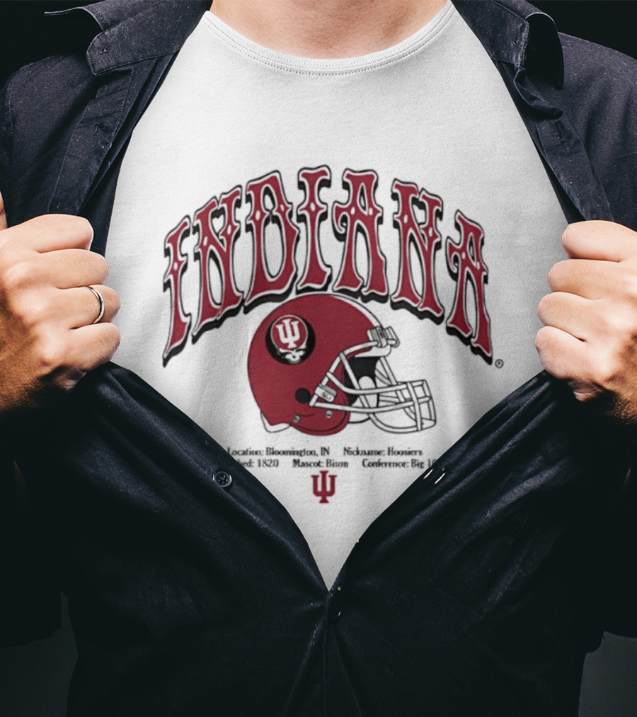 Indiana University Grateful Dead Helmet Established 1820 Bloomington Traditions Honoring IU T-Shirt