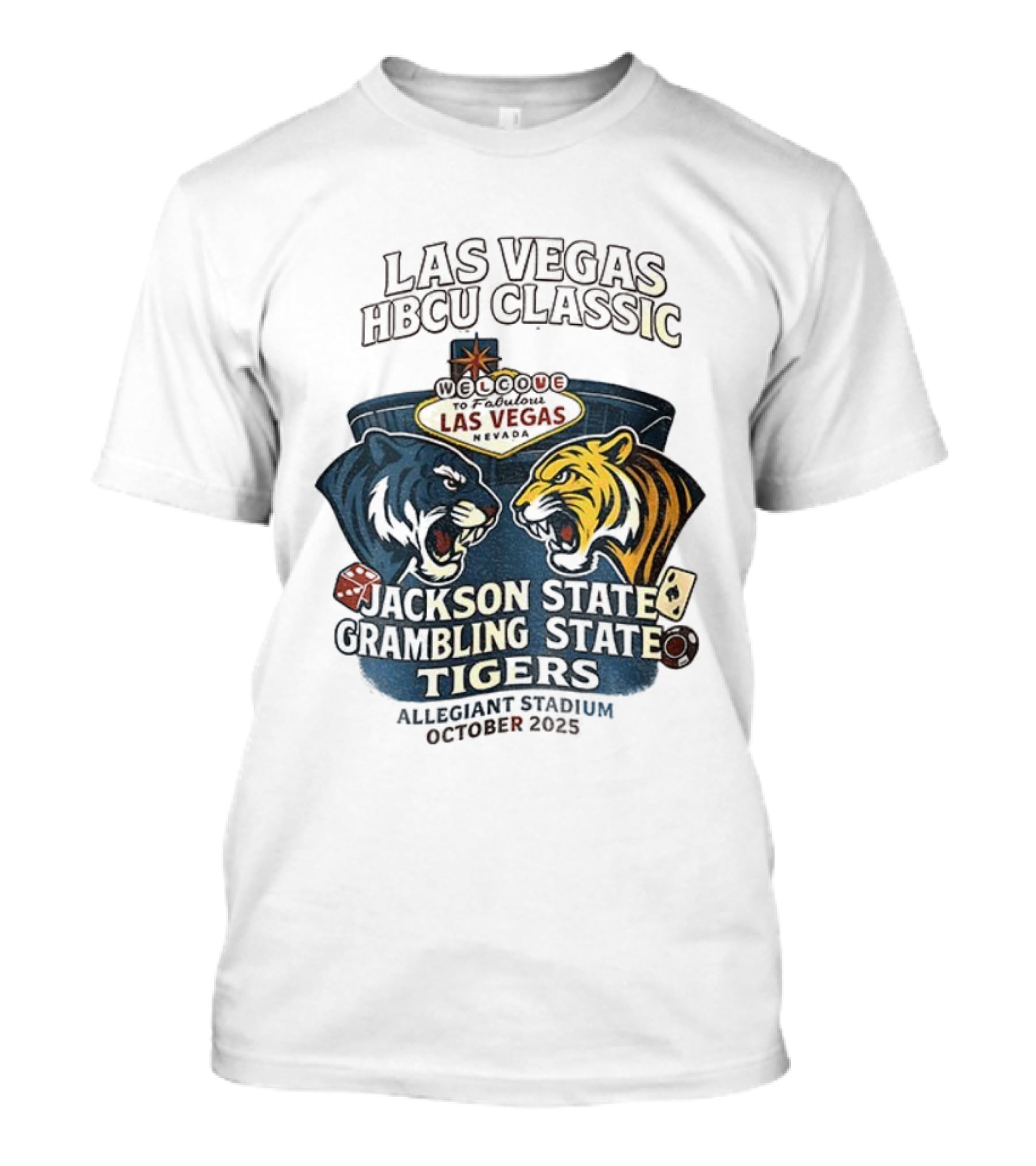 Las Vegas HBCU Classic Jackson State Vs Grambling State Tigers Allegiant Stadium October 2025 T-Shirt