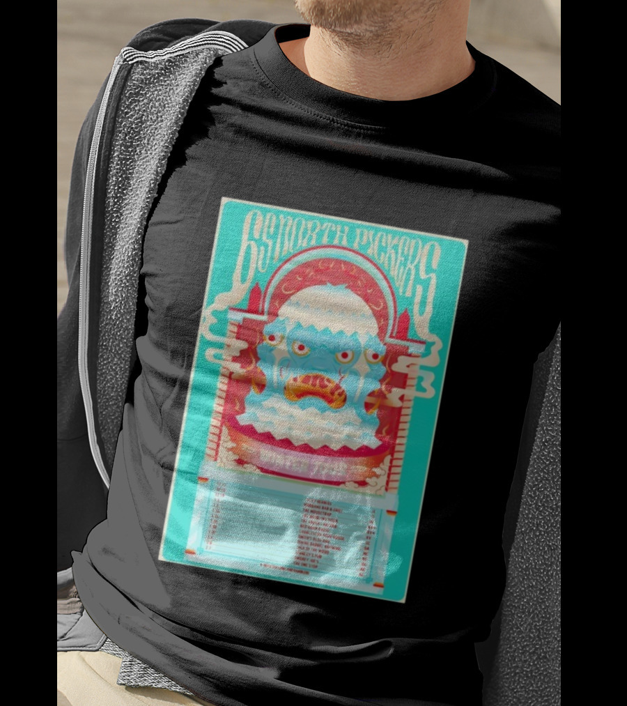 65 North Pickers 2025 2026 Winter Tour Vibrant Monster Face Artwork And Dates T-Shirt