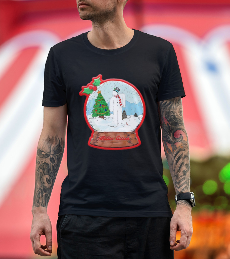 Billie Eilish Blohsh Christmas Snowglobe Ornament T-Shirt