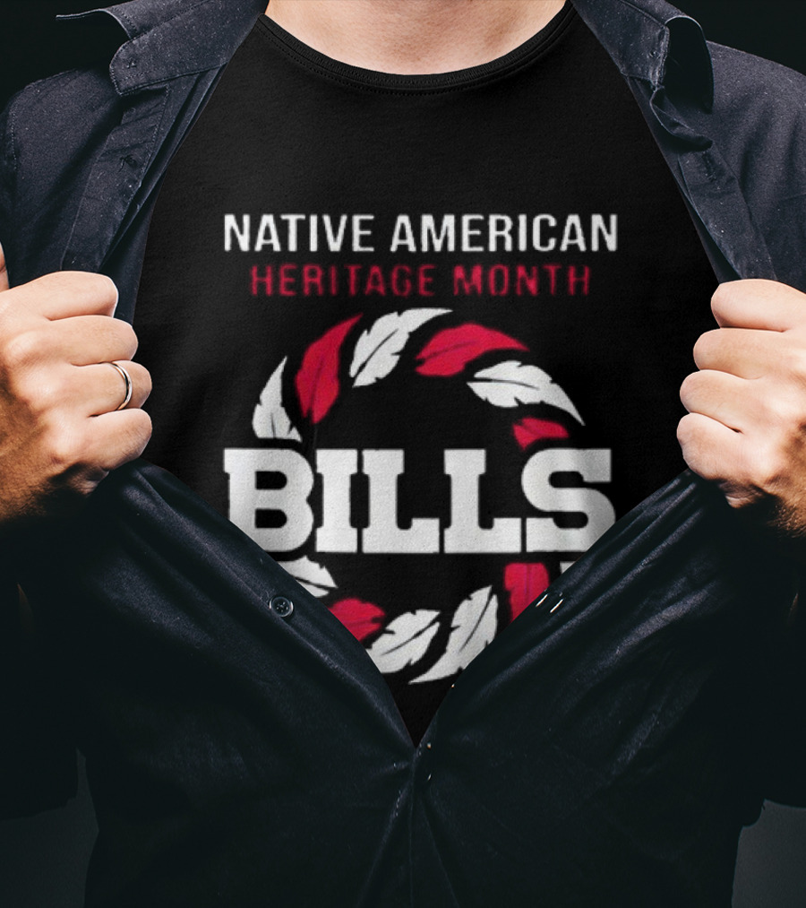 Buffalo Bills Native American Heritage Month Bills Wreath Design T-Shirt