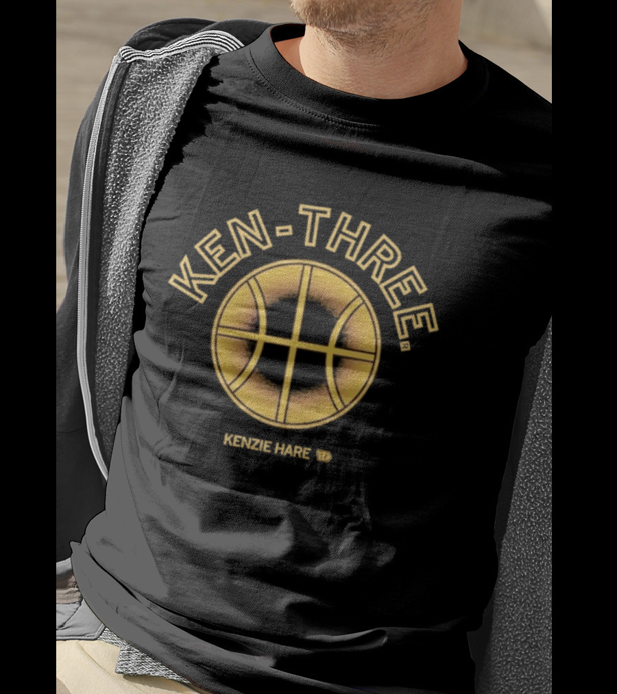Kenzie Hare Ken Three Basketball Mock Logo T-Shirt