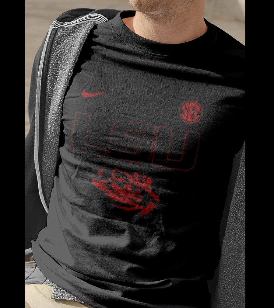 LSU Tigers Stranger Things SEC Championship Collaboration Nike T-Shirt