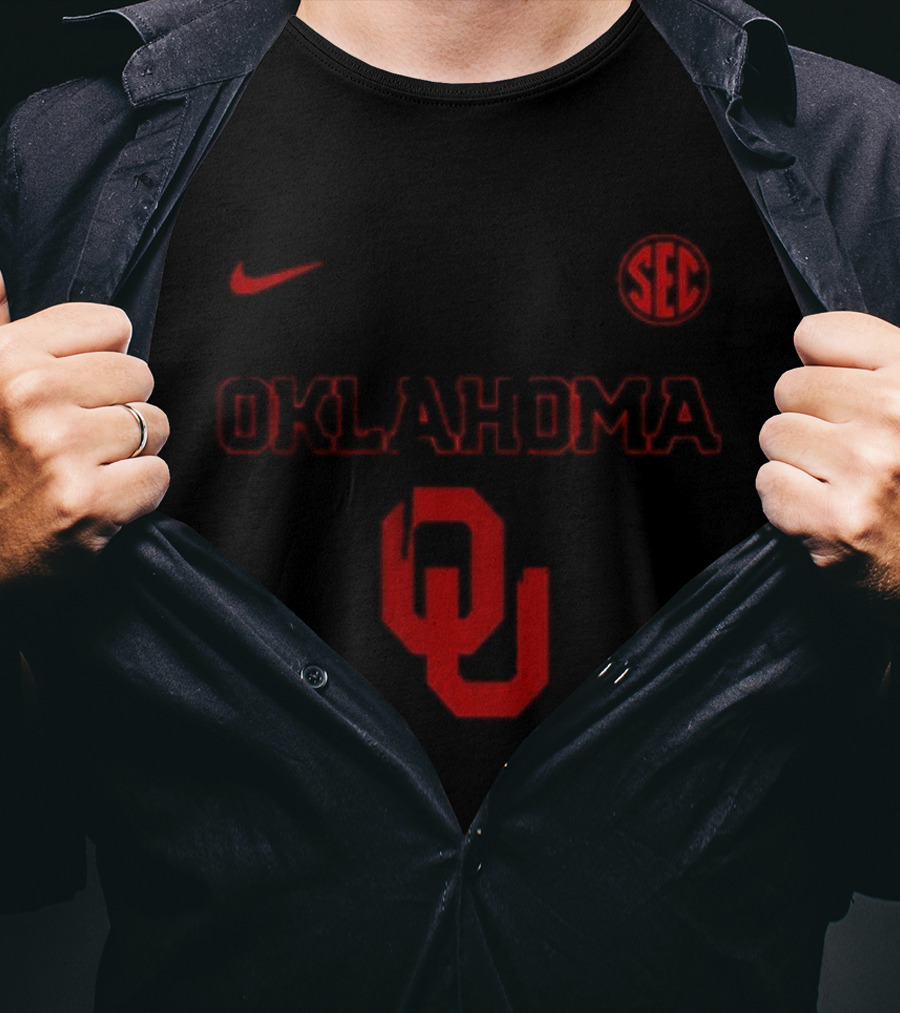 Nike Oklahoma Sooners SEC OU Stranger Things Collaboration T-Shirt
