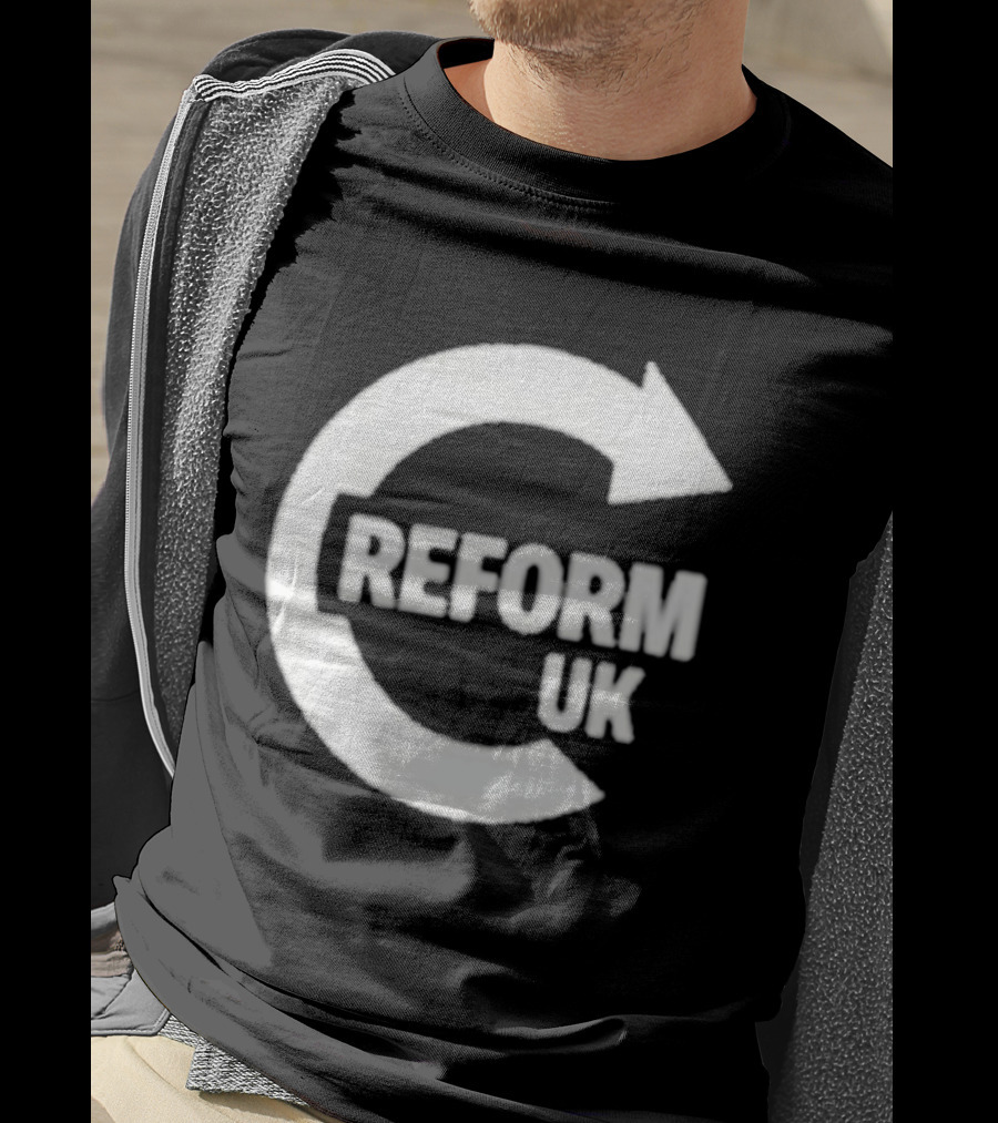Reform UK Paul Doyle Political Symbol Arrow Circular Icon T-Shirt