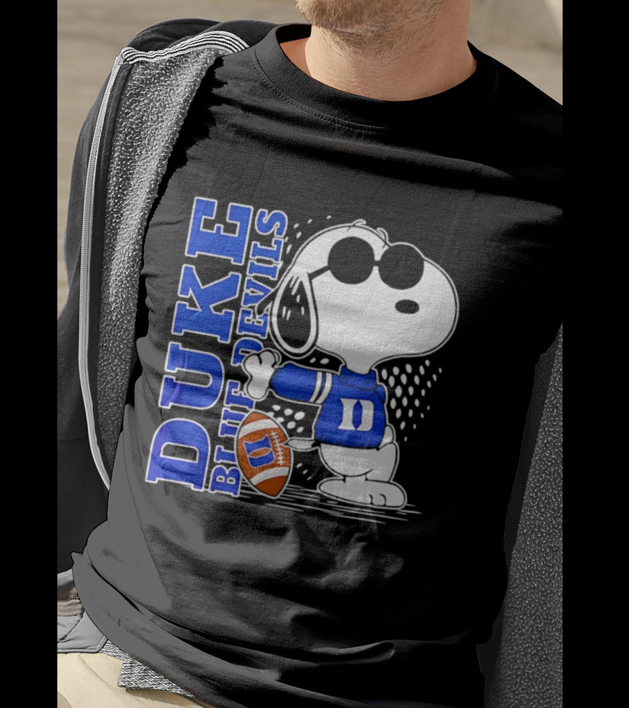Snoopy Joe Cool Duke Blue Devils Football Fan Merchandise T-Shirt