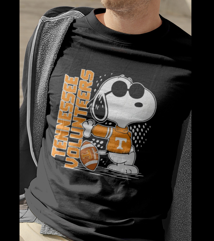Snoopy Joe Cool Tennessee Volunteers Football Merchandise T-Shirt
