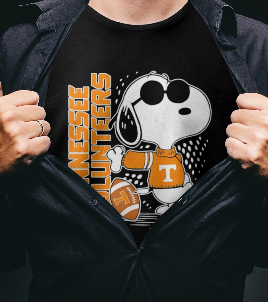 Snoopy Joe Cool Tennessee Volunteers Football Merchandise T-Shirt