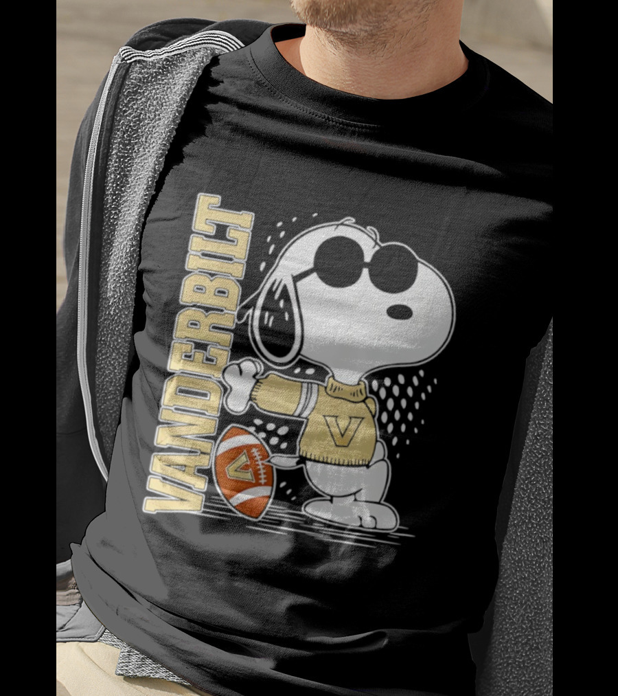 Snoopy Joe Cool Vanderbilt Commodores Football Merchandise Ornament T-Shirt