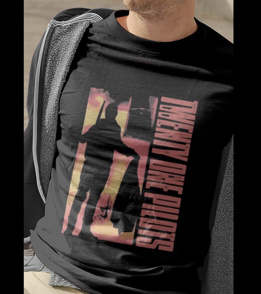 Twenty One Pilots Torchbearer Silhouette Fire Background T-Shirt