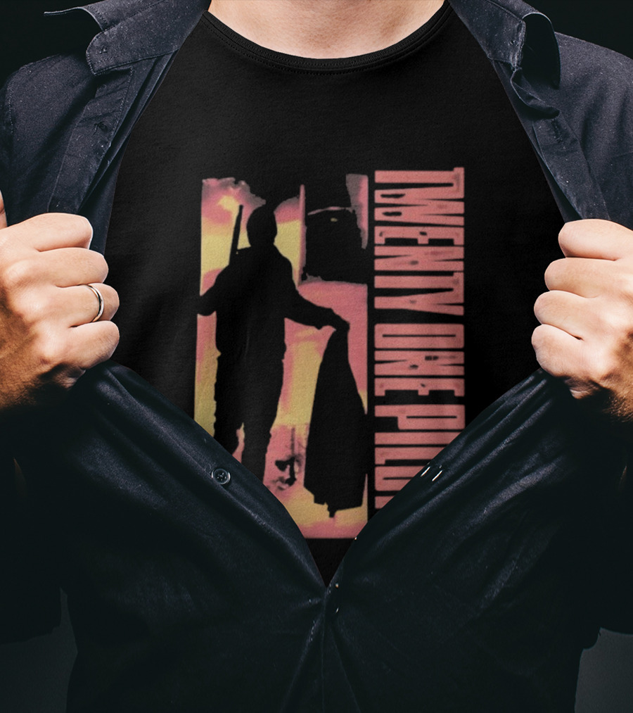 Twenty One Pilots Torchbearer Silhouette Fire Background T-Shirt