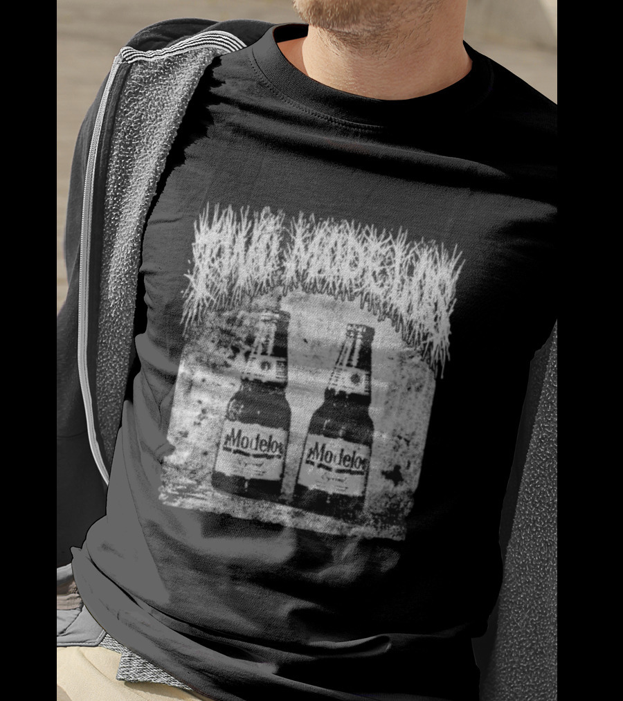 Two Modelos Metal Style Bottles Graphic T-Shirt