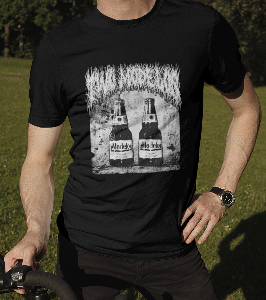 Two Modelos Metal Style Bottles Graphic T-Shirt
