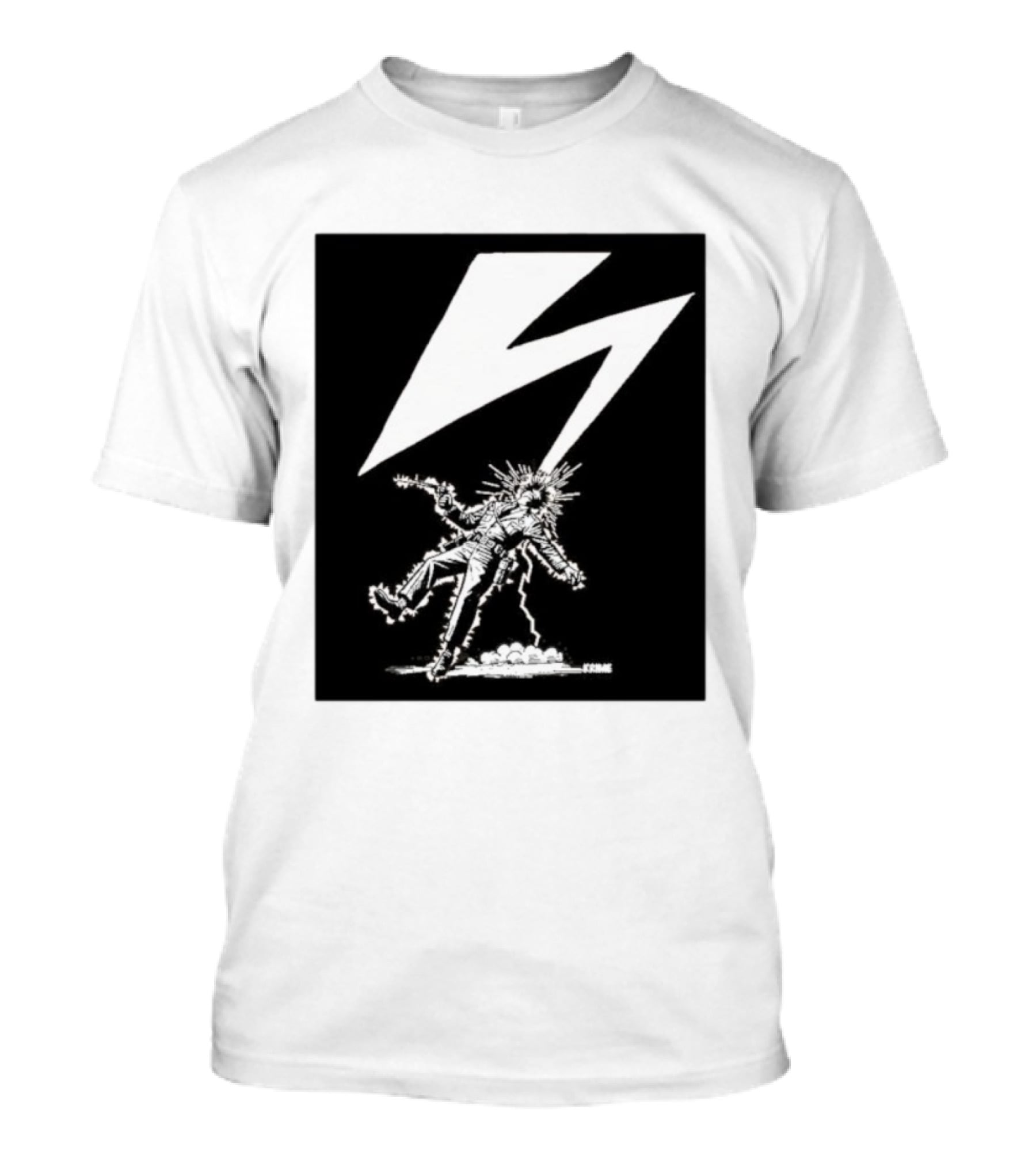 Krime Babylon Lightning Bolt Struck Punk Figures Compilation T-Shirt