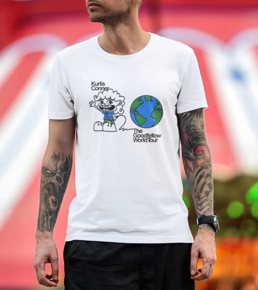 Kurtis Conner The Goodfellow World Tour 2025 Earth Character Illustration T-Shirt