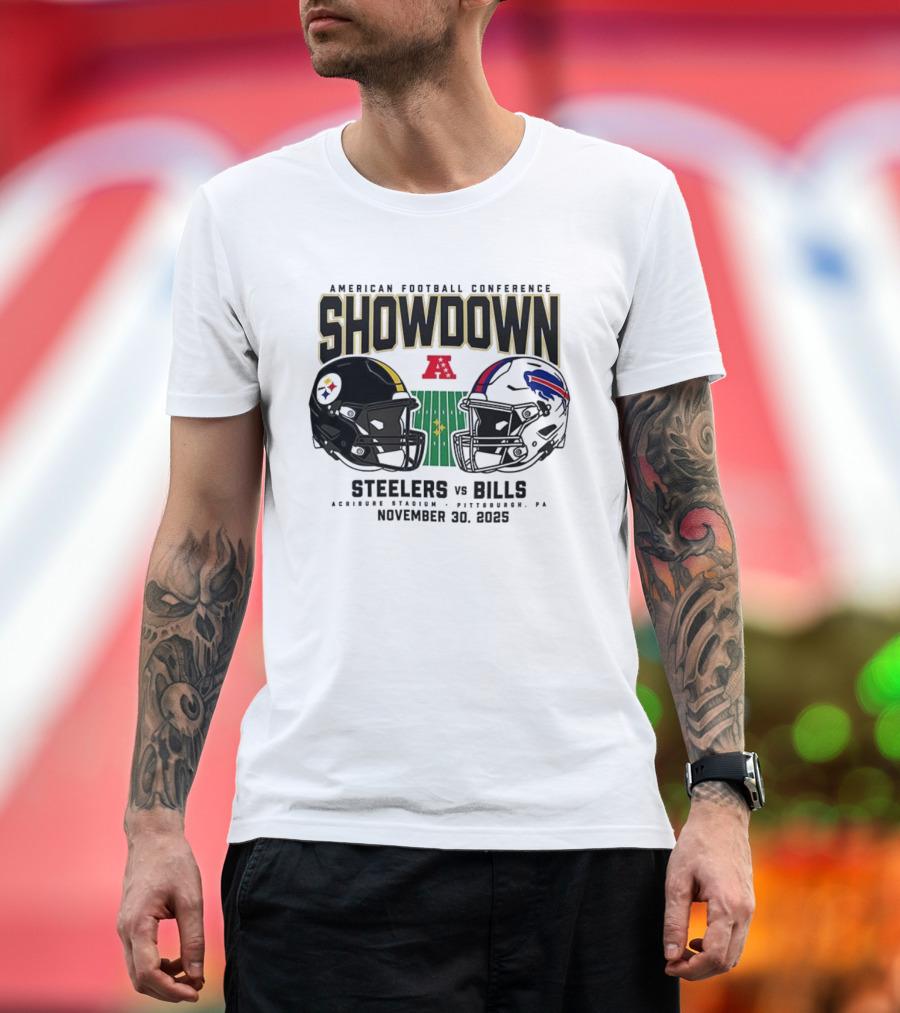 Steelers Vs Bills NFL Showdown November 30 2025 T-Shirt