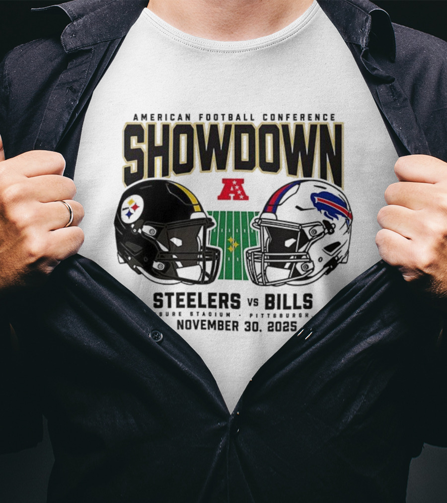 Steelers Vs Bills NFL Showdown November 30 2025 T-Shirt