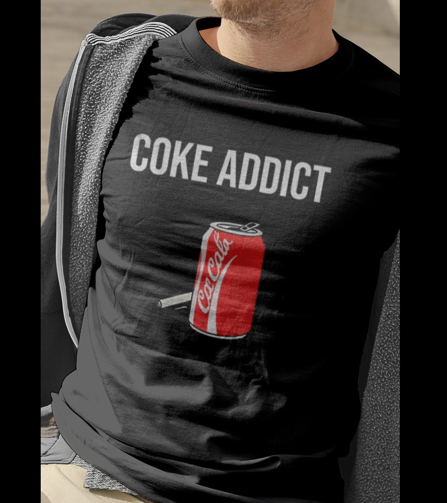 Coke Addict Parody Can And Cigarette T-Shirt