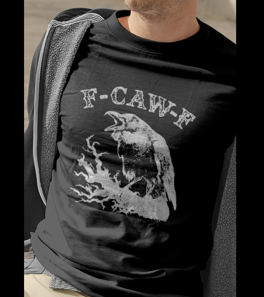 F-CAW-F Sarcastic Raven Vintage Crow T-Shirt
