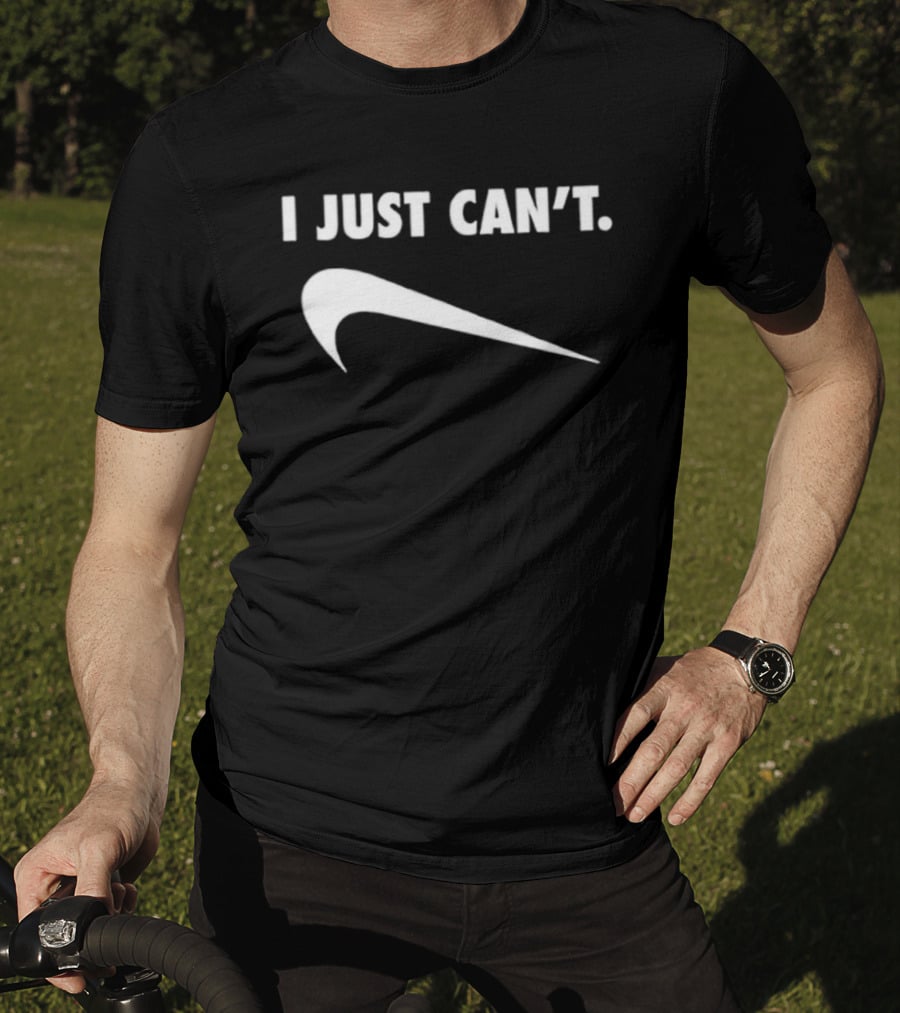 I Just Can't Swoosh Parody T-Shirt