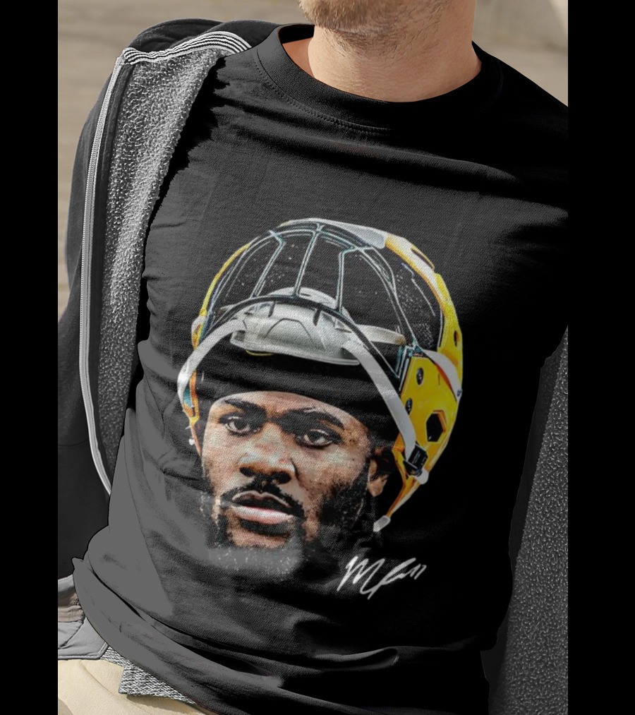 Micah Parsons Green Bay Packers Helmet Big Face Signature Football T-Shirt