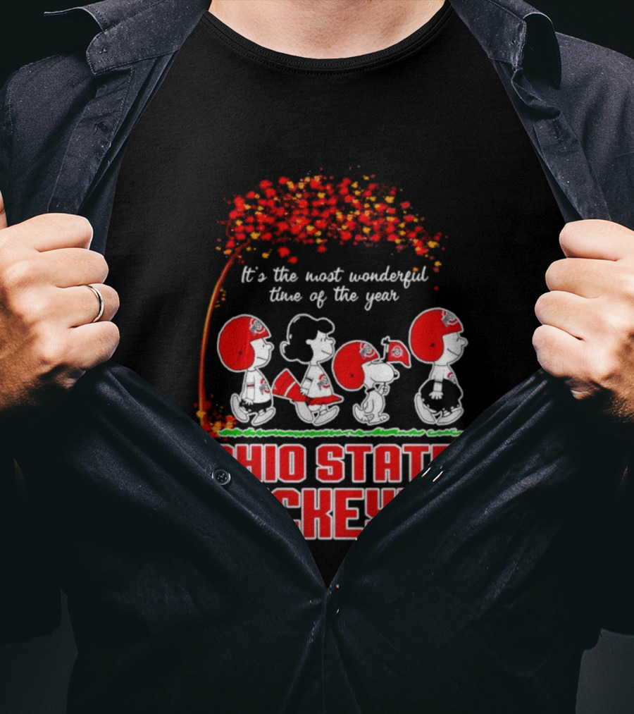 It's The Most Wonderful Time Peanuts Ohio State Buckeyes T-Shirt