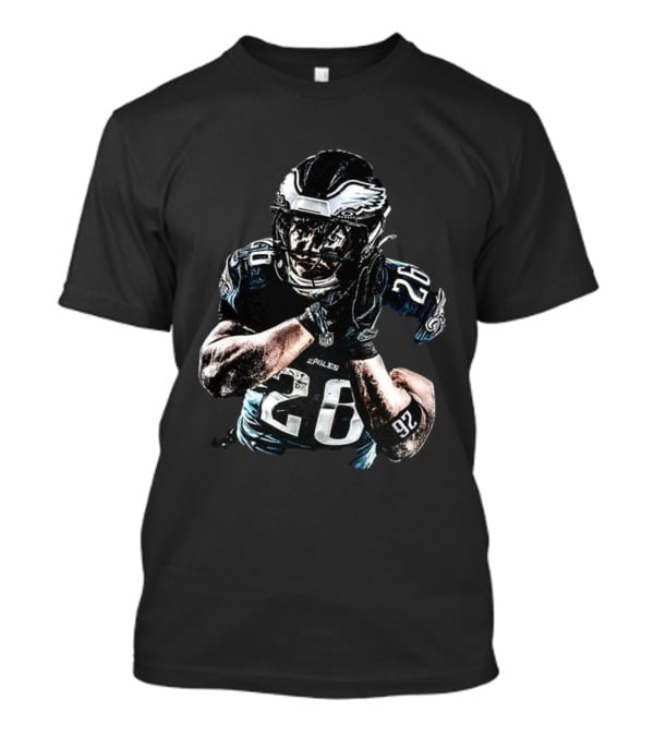 Philadelphia Eagles Number 26 Night Night Football Imagery T-Shirt