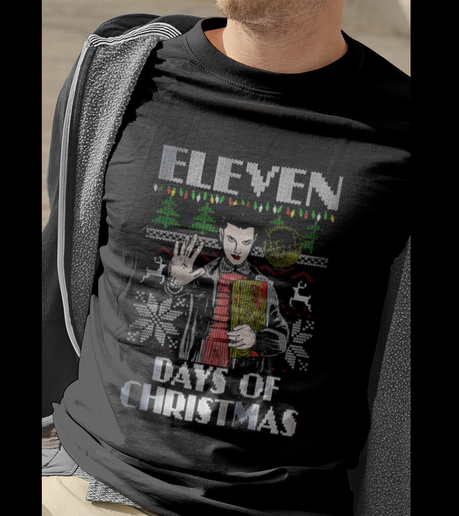 Eleven Christmas Stranger Things Holiday 2025 Sweater Style T-Shirt