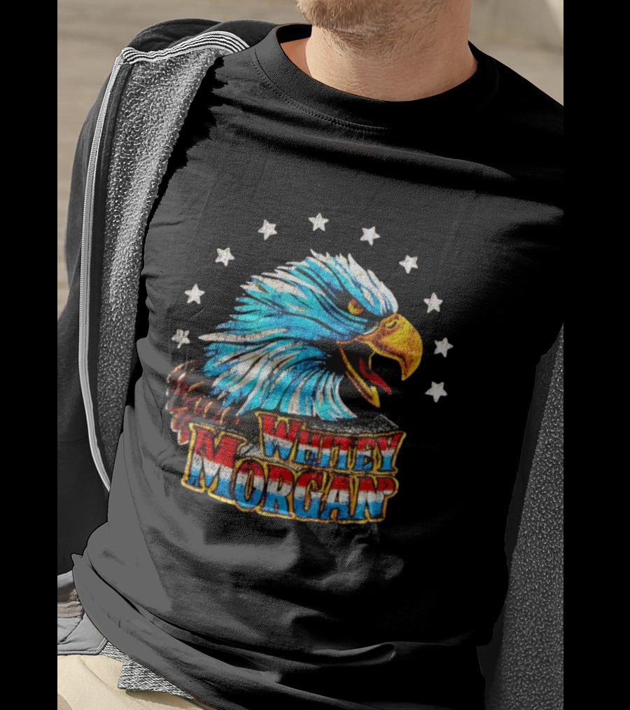 Whitey Morgan Screamin’ Eagle Stars Patriotic Style T-Shirt