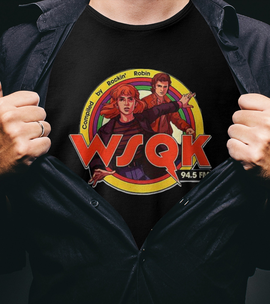 WSQK 94.5 FM Compiled By Rockin’ Robin Retro Style T-Shirt