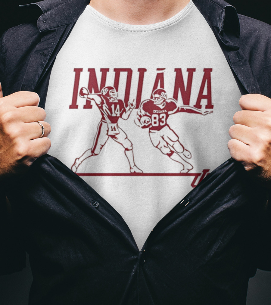 Indiana Football 1983 Players Number 14 And 83 T-Shirt