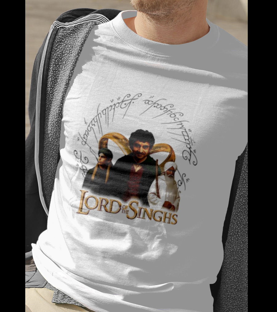 Lord Of The Singhs Fellowship Characters Parody T-Shirt