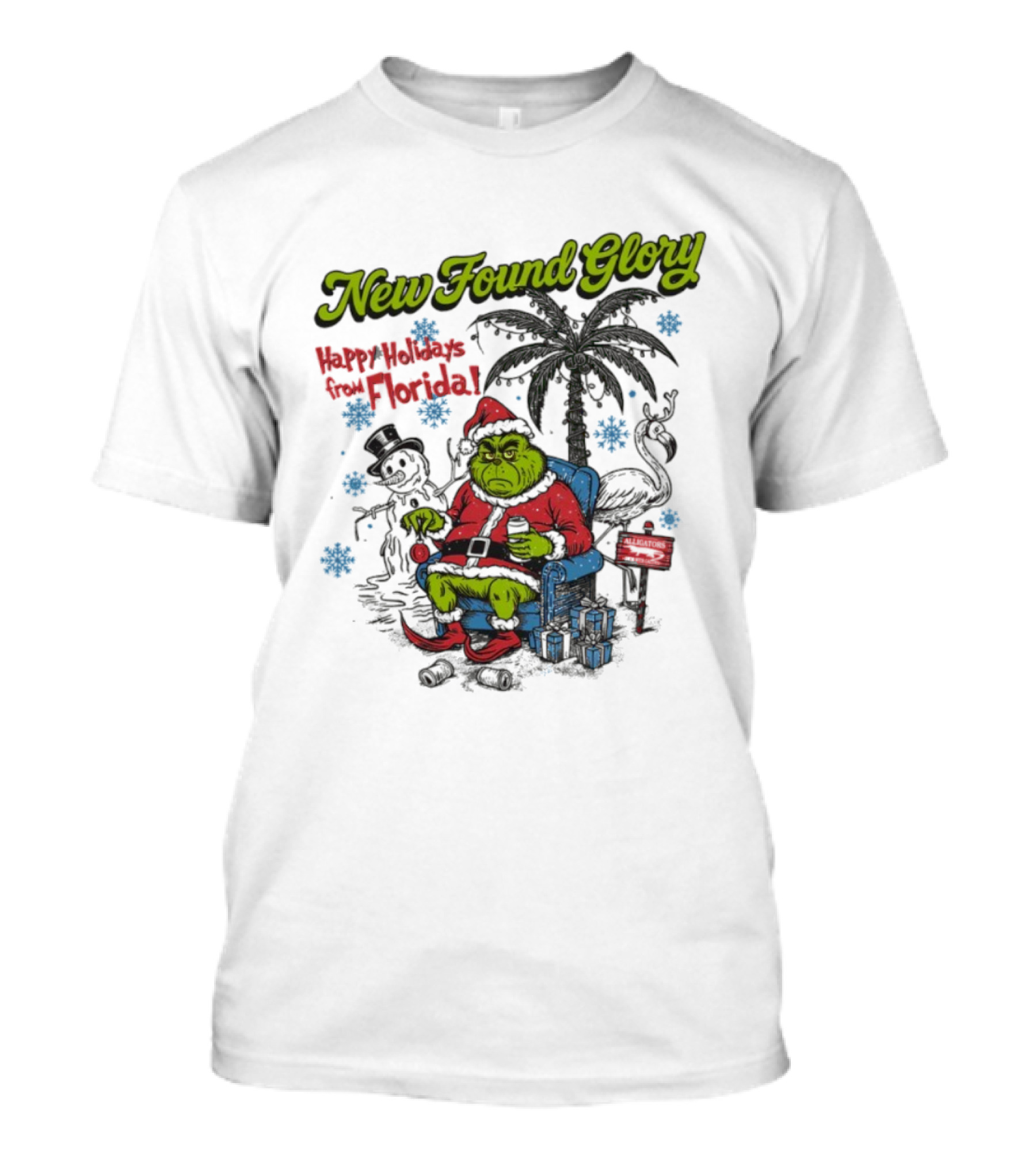 New Found Glory Happy Holidays From Florida Grinch Christmas Scene T-Shirt
