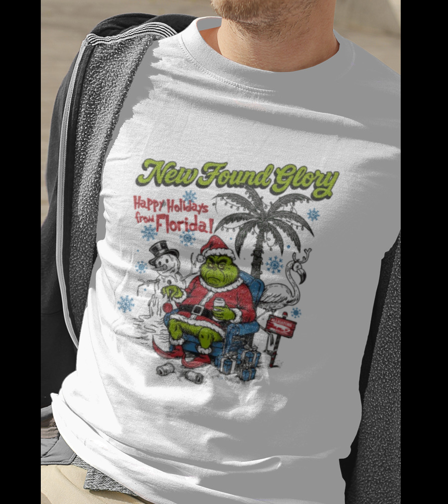 New Found Glory Happy Holidays From Florida Grinch Christmas Scene T-Shirt