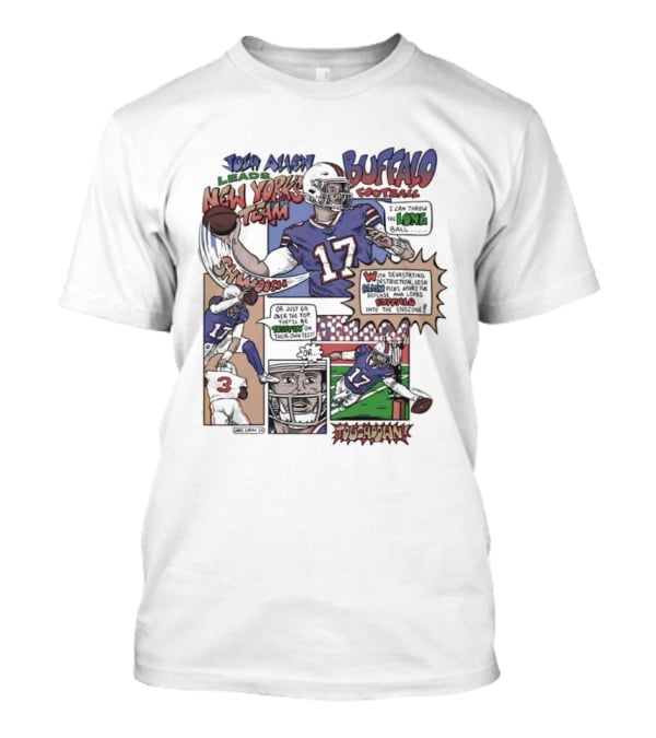 Josh Allen Buffalo Football New York's Team Super Josh Comic Style Touchdown Hero T-Shirt