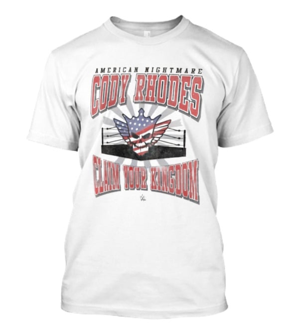 American Nightmare Cody Rhodes Claim Your Kingdom Wrestling Ring American Flag T-Shirt