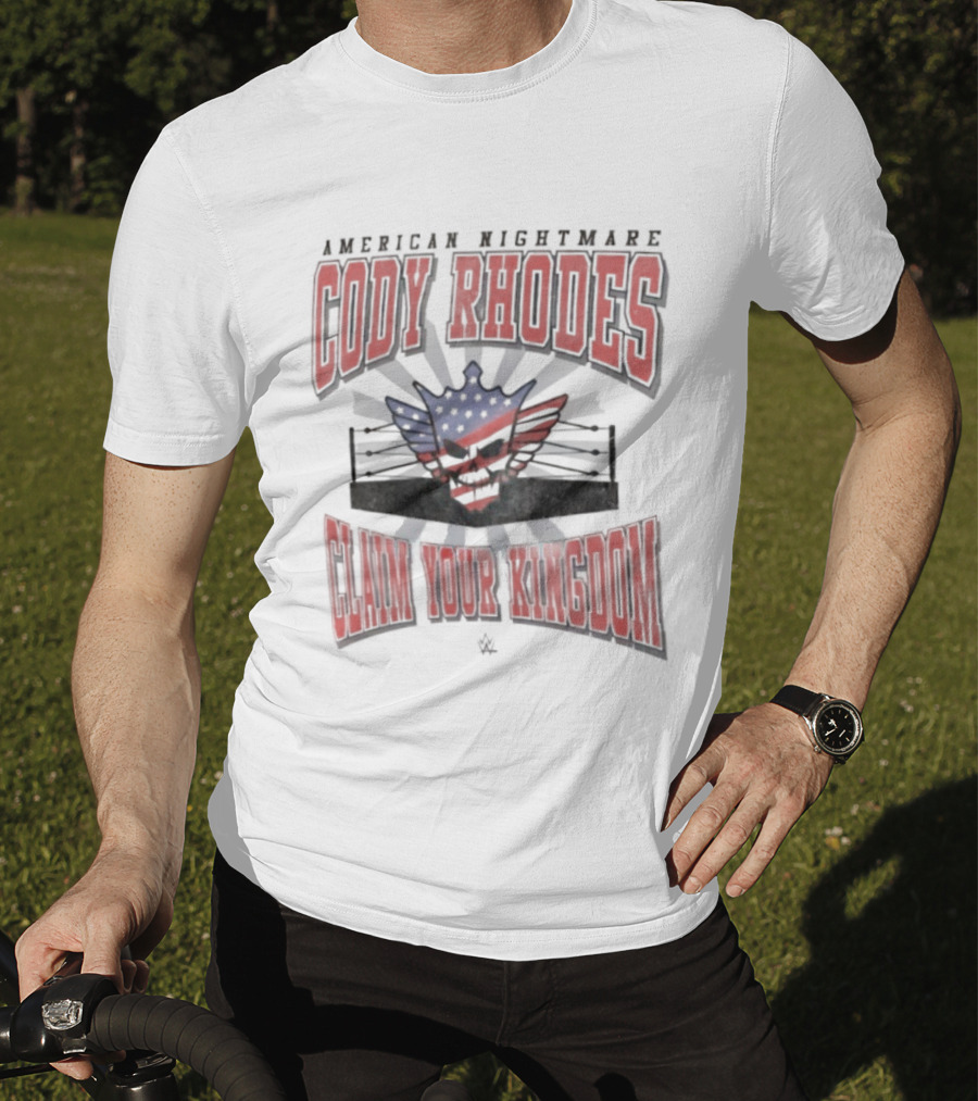 American Nightmare Cody Rhodes Claim Your Kingdom Wrestling Ring American Flag T-Shirt