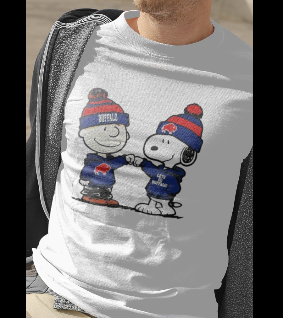 Charlie Brown Snoopy Buffalo Bills Lets Go Buffalo T-Shirt