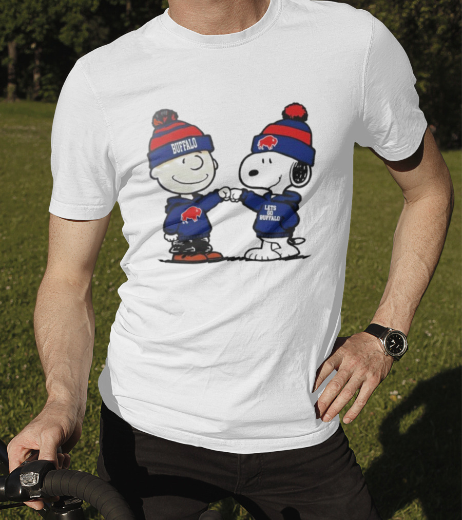 Charlie Brown Snoopy Buffalo Bills Lets Go Buffalo T-Shirt