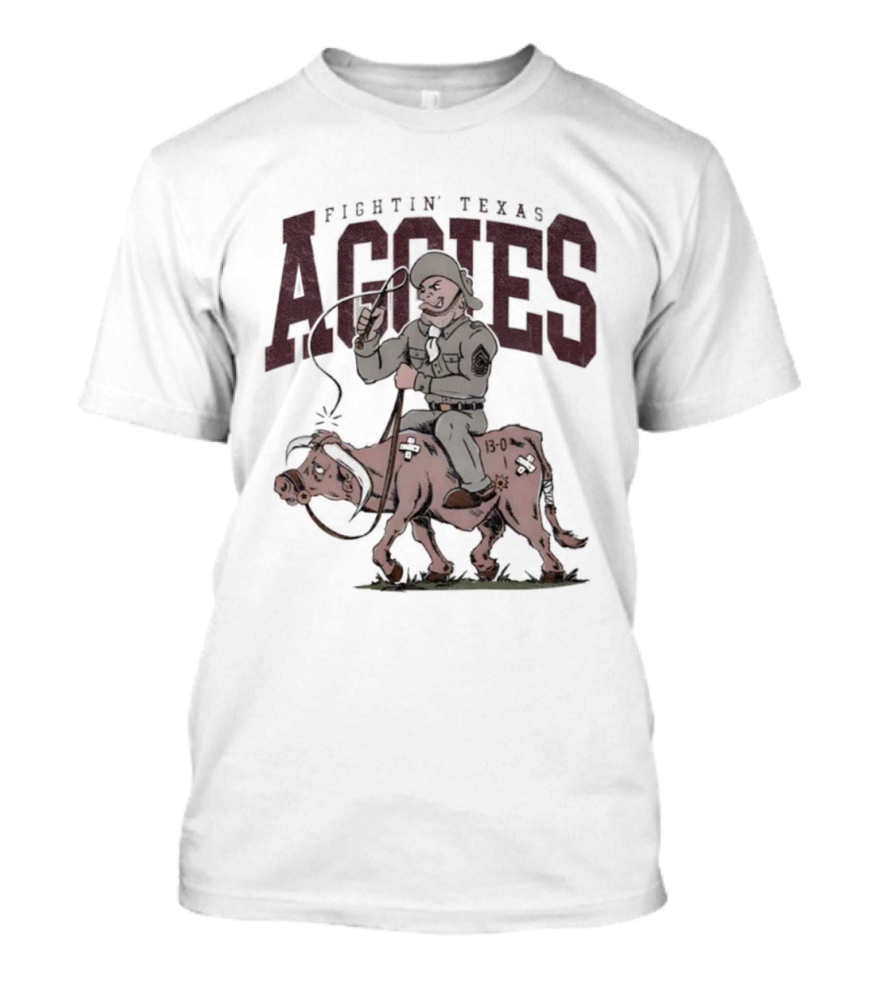 Fightin’ Texas Aggies Riding Mascot Sarge T.u. T-Shirt