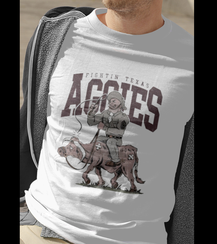 Fightin’ Texas Aggies Riding Mascot Sarge T.u. T-Shirt