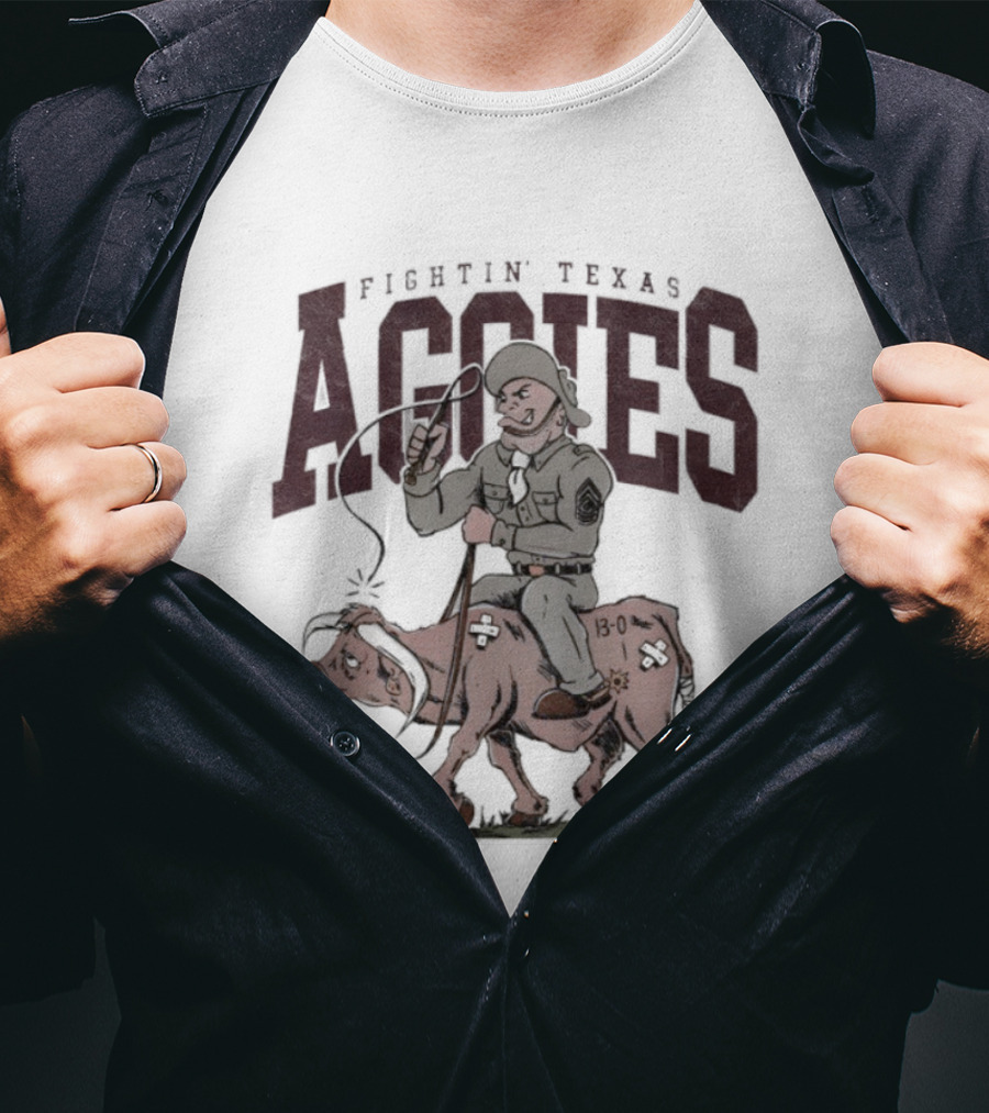 Fightin’ Texas Aggies Riding Mascot Sarge T.u. T-Shirt