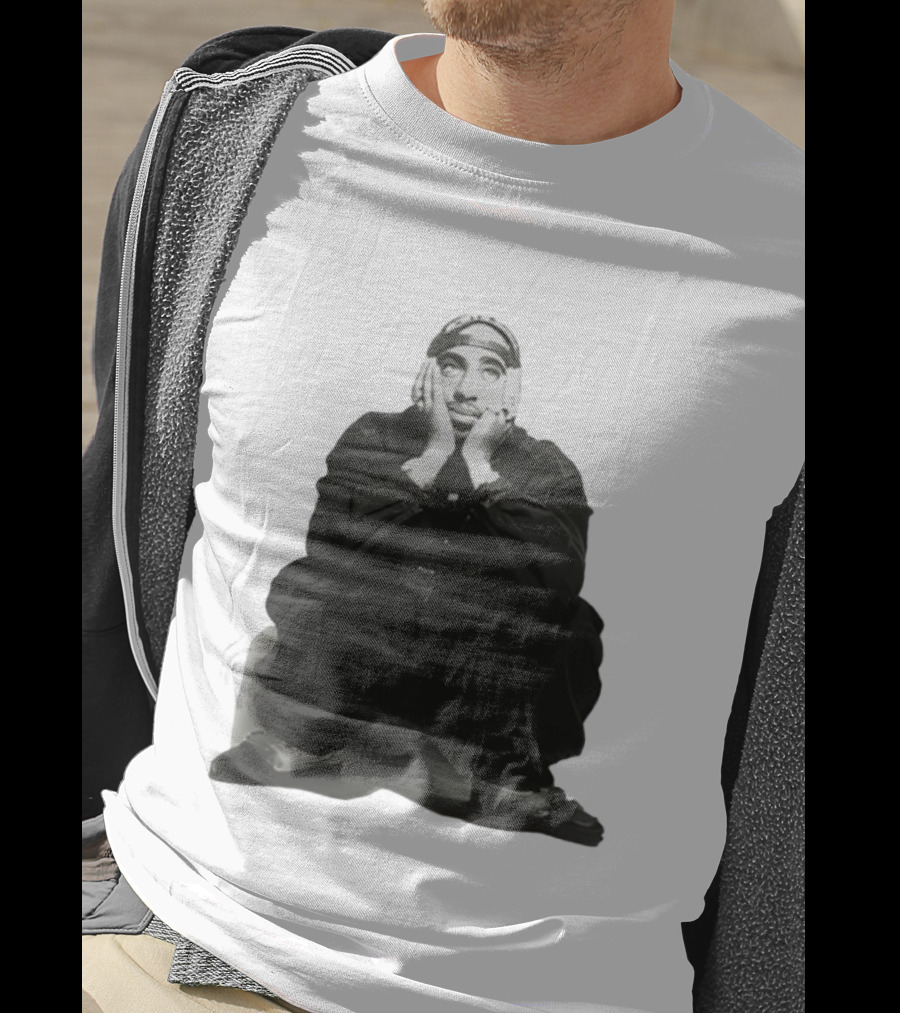 Pedro Pascal Sits Like Tupac Iconic Pose T-Shirt