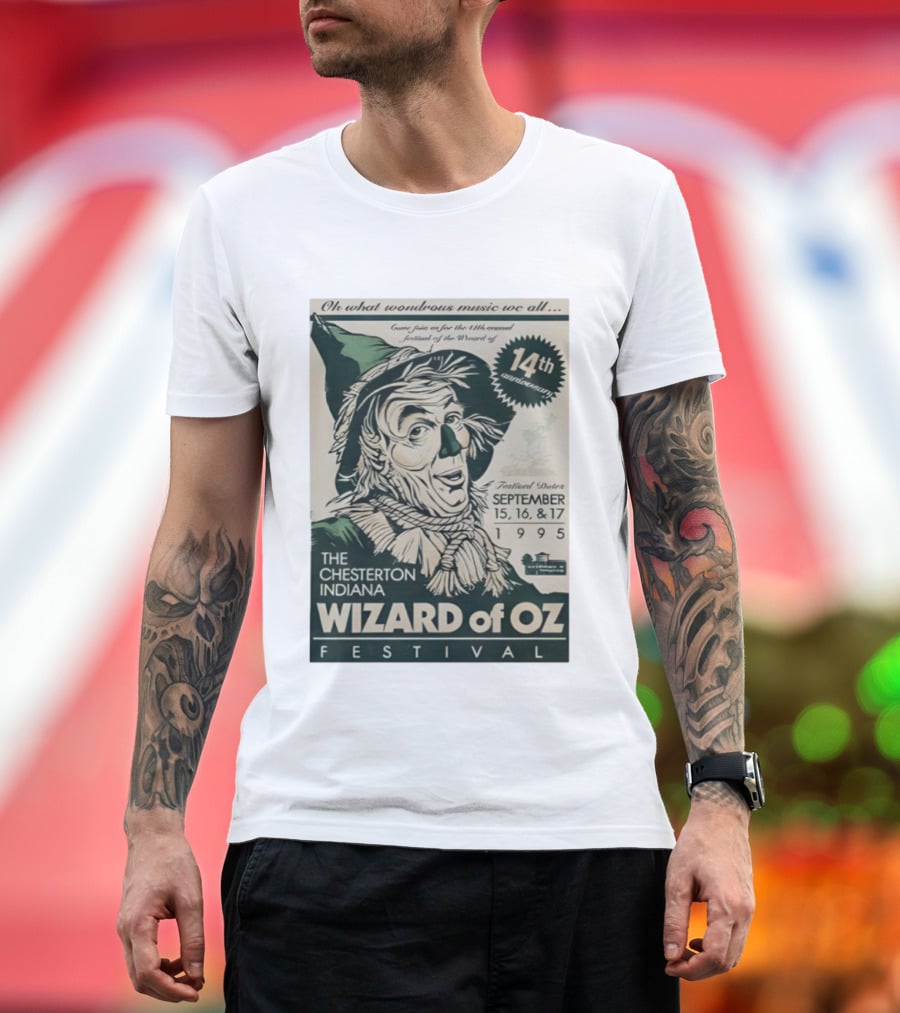 The Chesterton Indiana Wizard Of Oz Festival 14th Annual 1995 September 15 16 17 Flyer T-Shirt