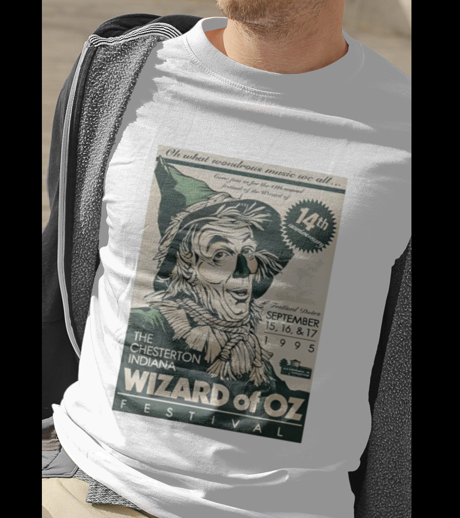 The Chesterton Indiana Wizard Of Oz Festival 14th Annual 1995 September 15 16 17 Flyer T-Shirt