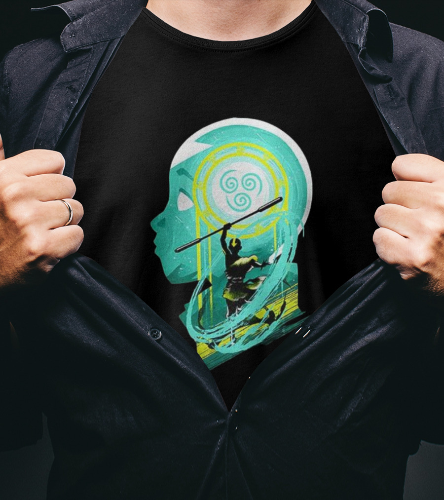 Aang Avatar The Last Airbender Water Tribe Symbol Silhouette T-Shirt